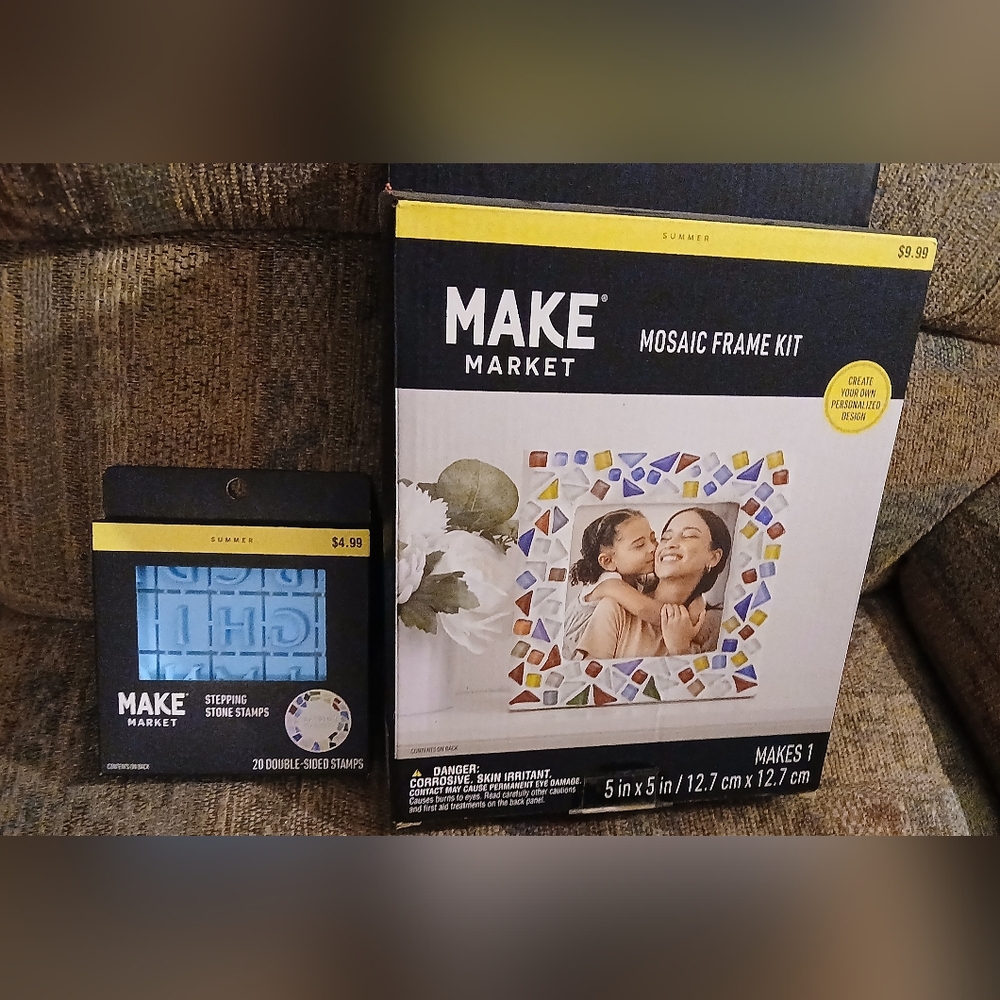 New Make Market Mosaic Frame Kit and Concrete Stamps